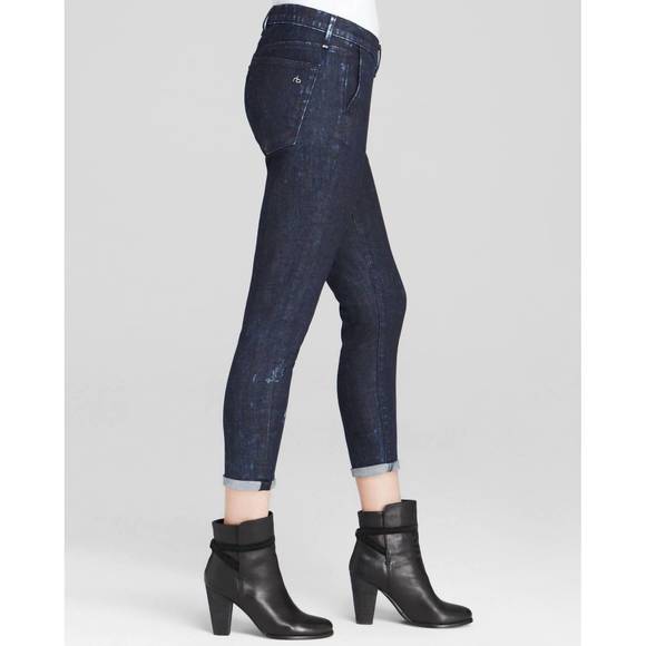 NEW RAG & BONE rb- dash denim trouser jean in ice bue - Picture 2 of 3